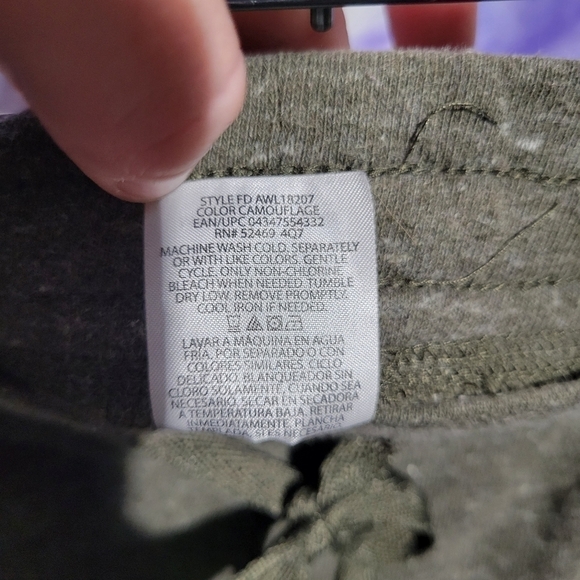 Athletic Works Women's Navy Green Drawstring Shorts Size L(12-14) - Picture 2 of 9